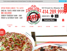 Tablet Screenshot of pizzashuttle.com